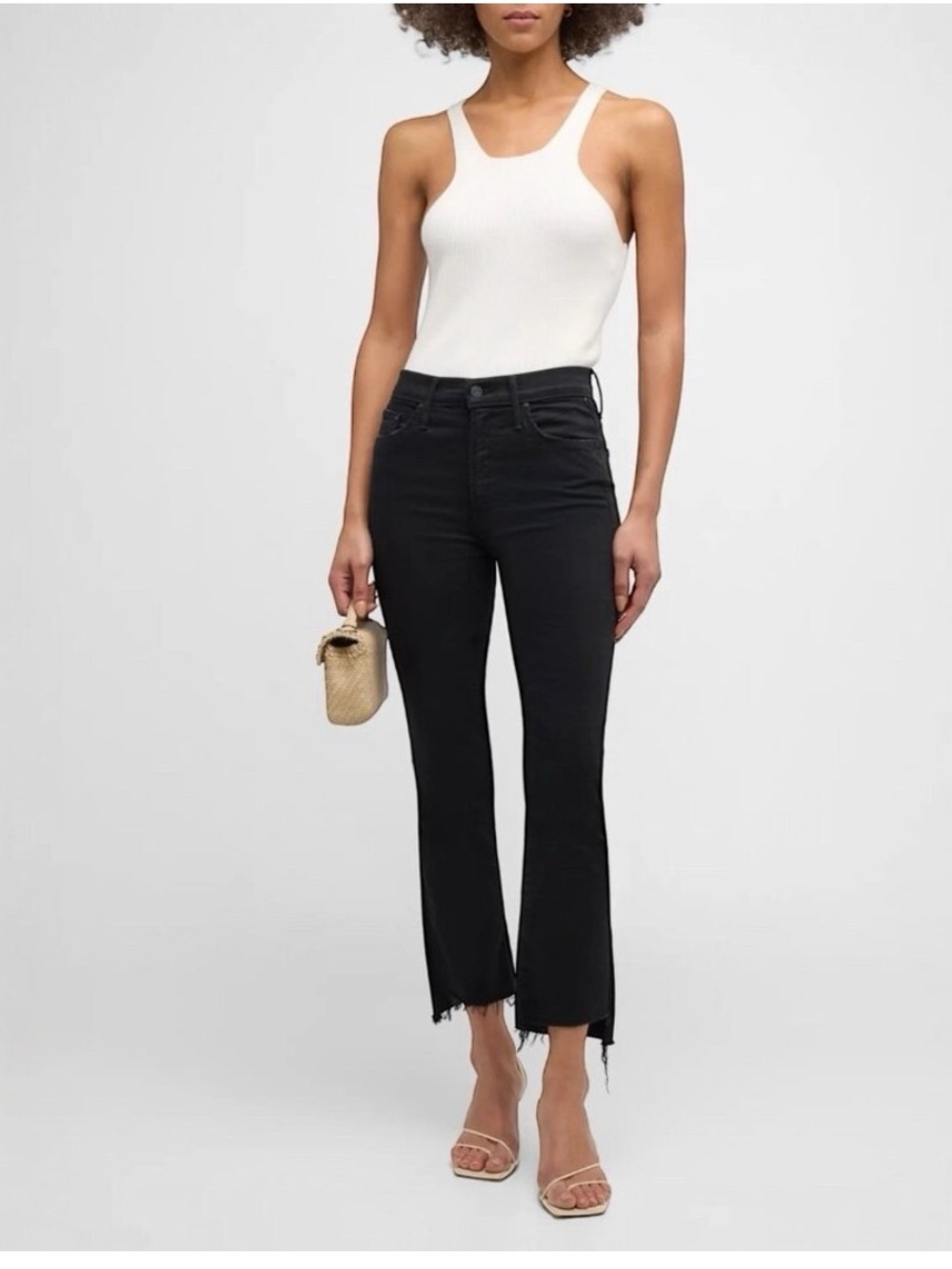 Mother The Insider Crop Step Fray Not Guilty Black Size‎ 26 Excellent Condition
